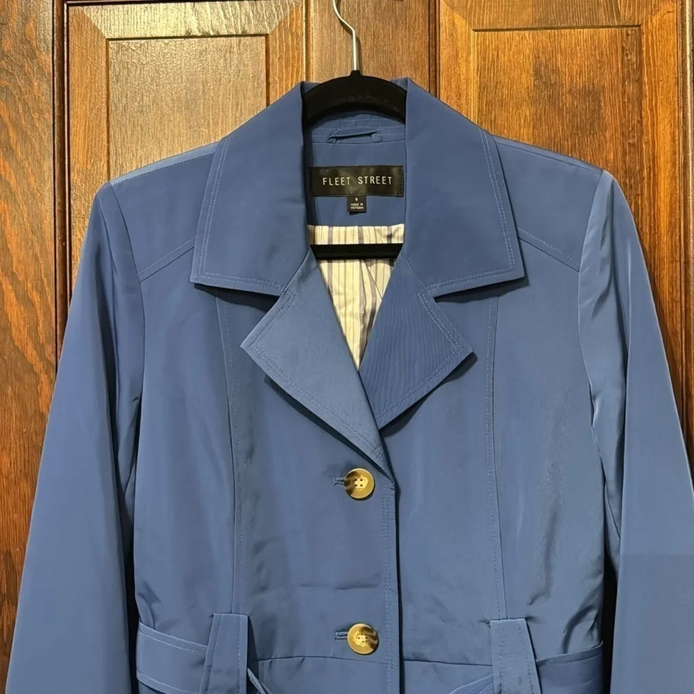 Fleet Street Water Repellent Belted Jacket / Coat Size S  NWT